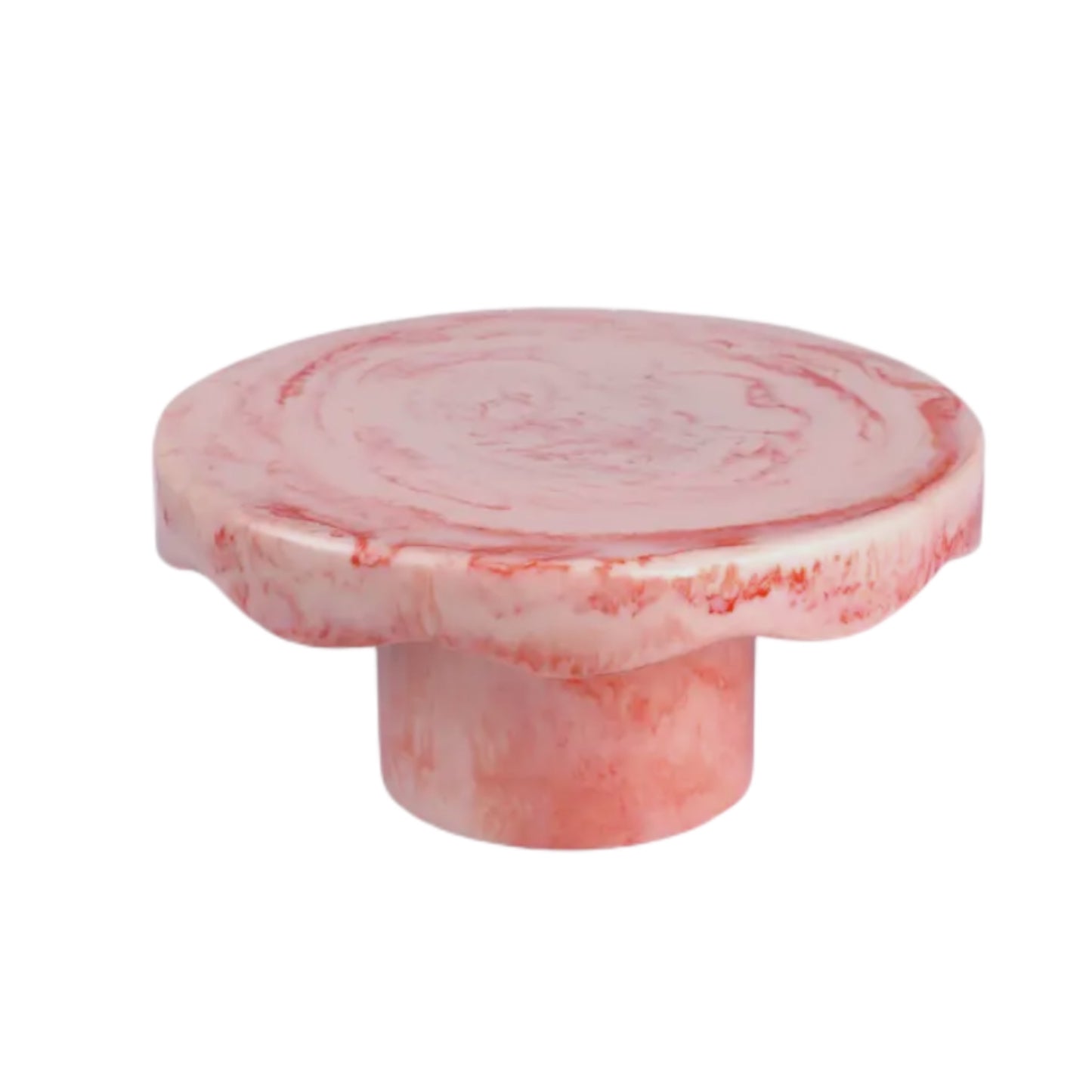 Scallop Resin Cake Stand - Pink