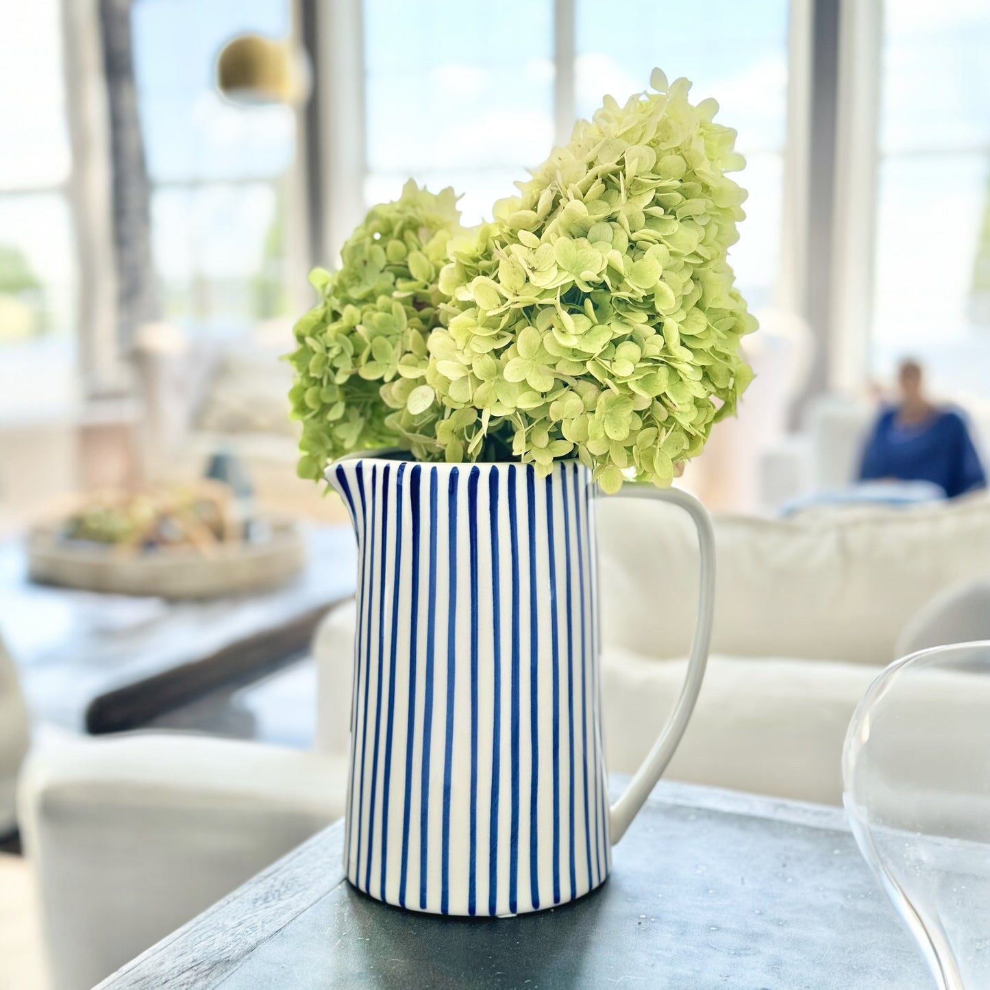 Azul Decorative Pitcher - Striped